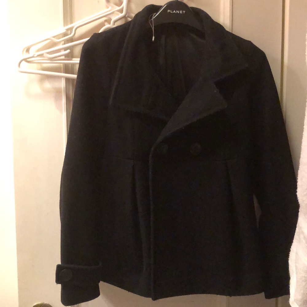 Black wool coat